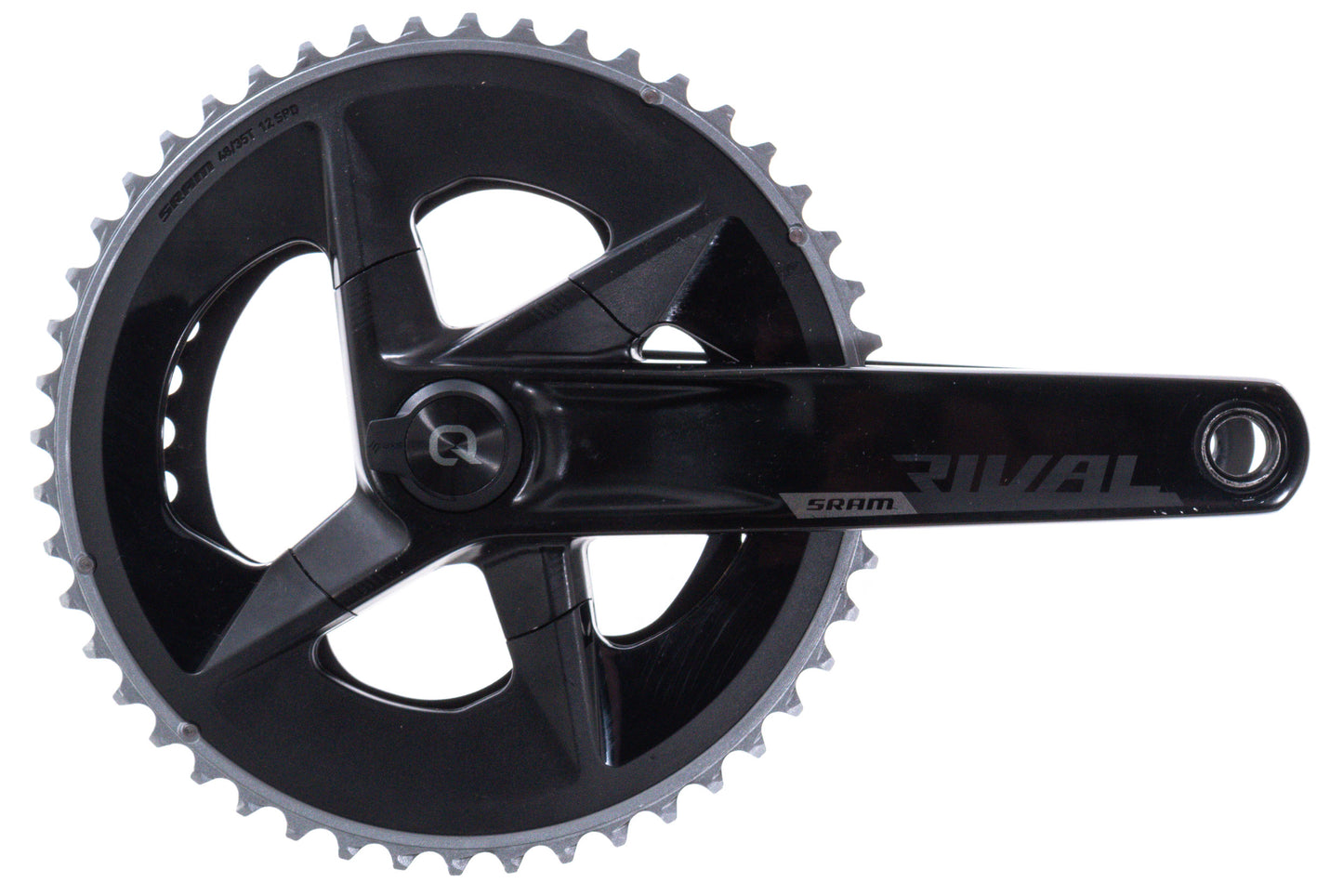 USED SRAM Rival AXS Quarq Power Meter Crankset - 2x12-Speed, 107mm BCD, DUB, Black, D1, 175mm 48/35T