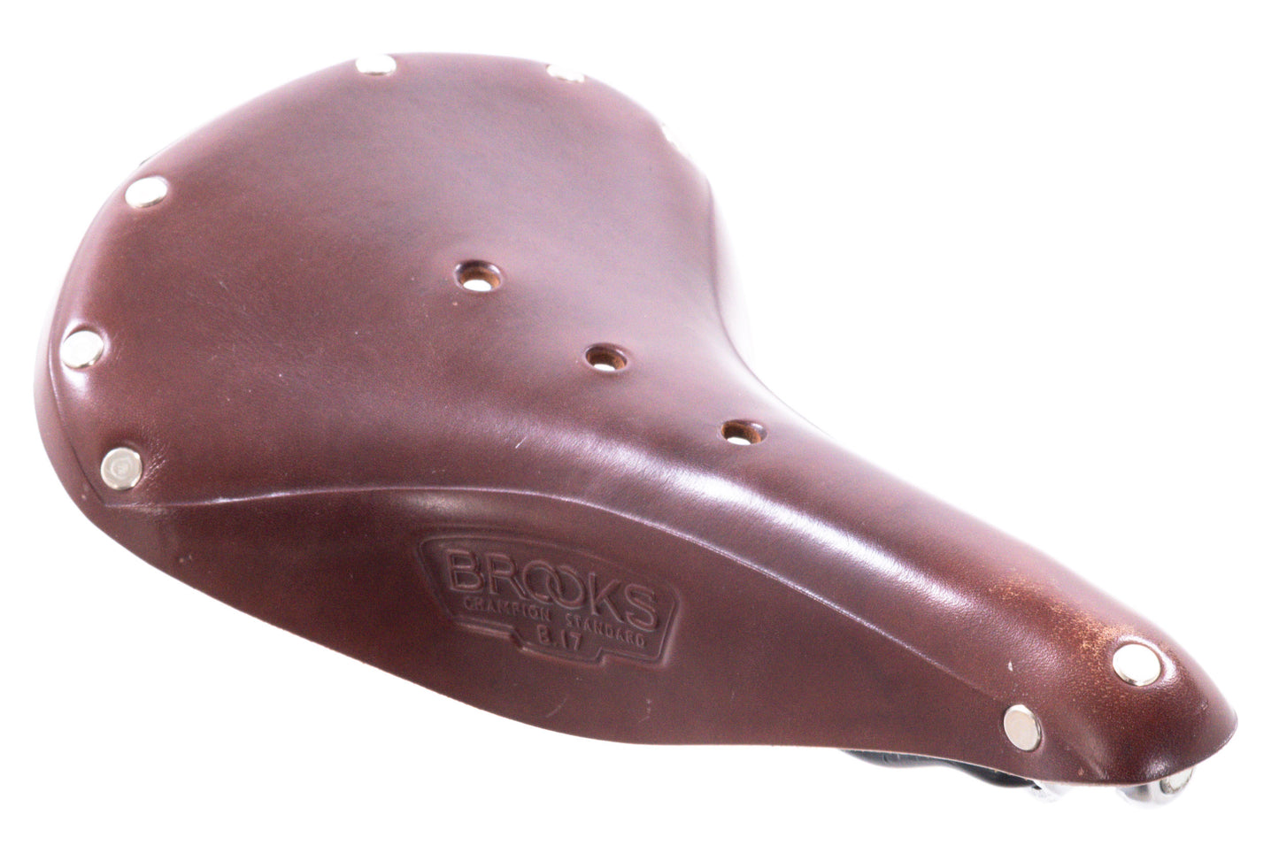 USED Brooks England B17 Classic Leather Saddle Antique Brown Steel Rails
