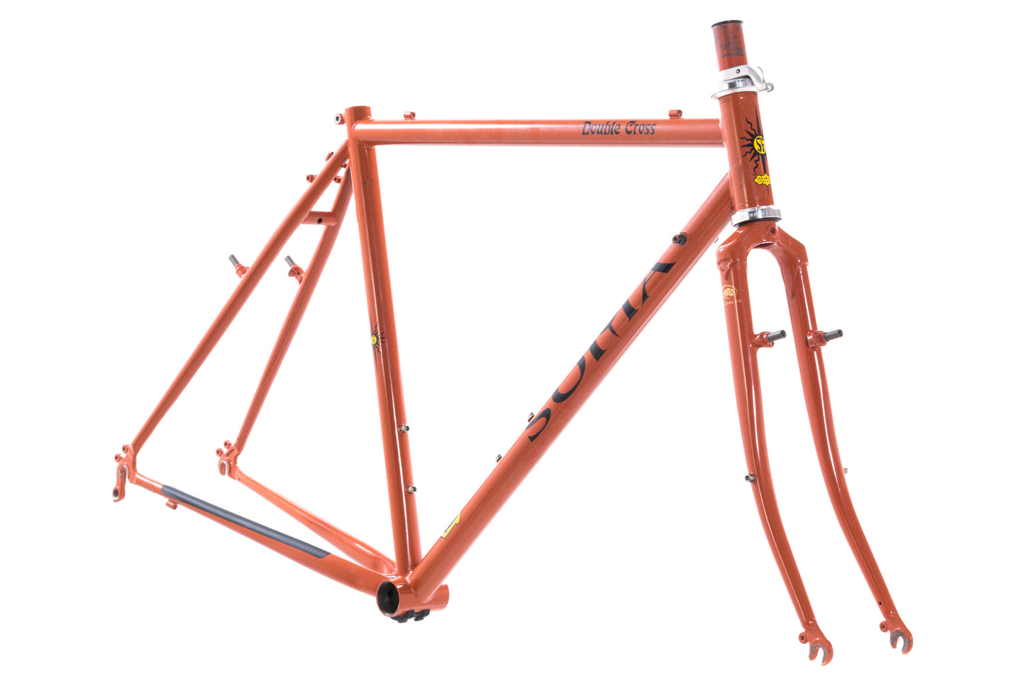 USED Soma Double Cross 52cm Canti Frameset Reynolds 631 Steel Cyclocross Gravel Rim Brake Orange