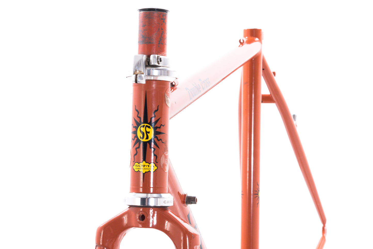 USED Soma Double Cross 52cm Canti Frameset Reynolds 631 Steel Cyclocross Gravel Rim Brake Orange