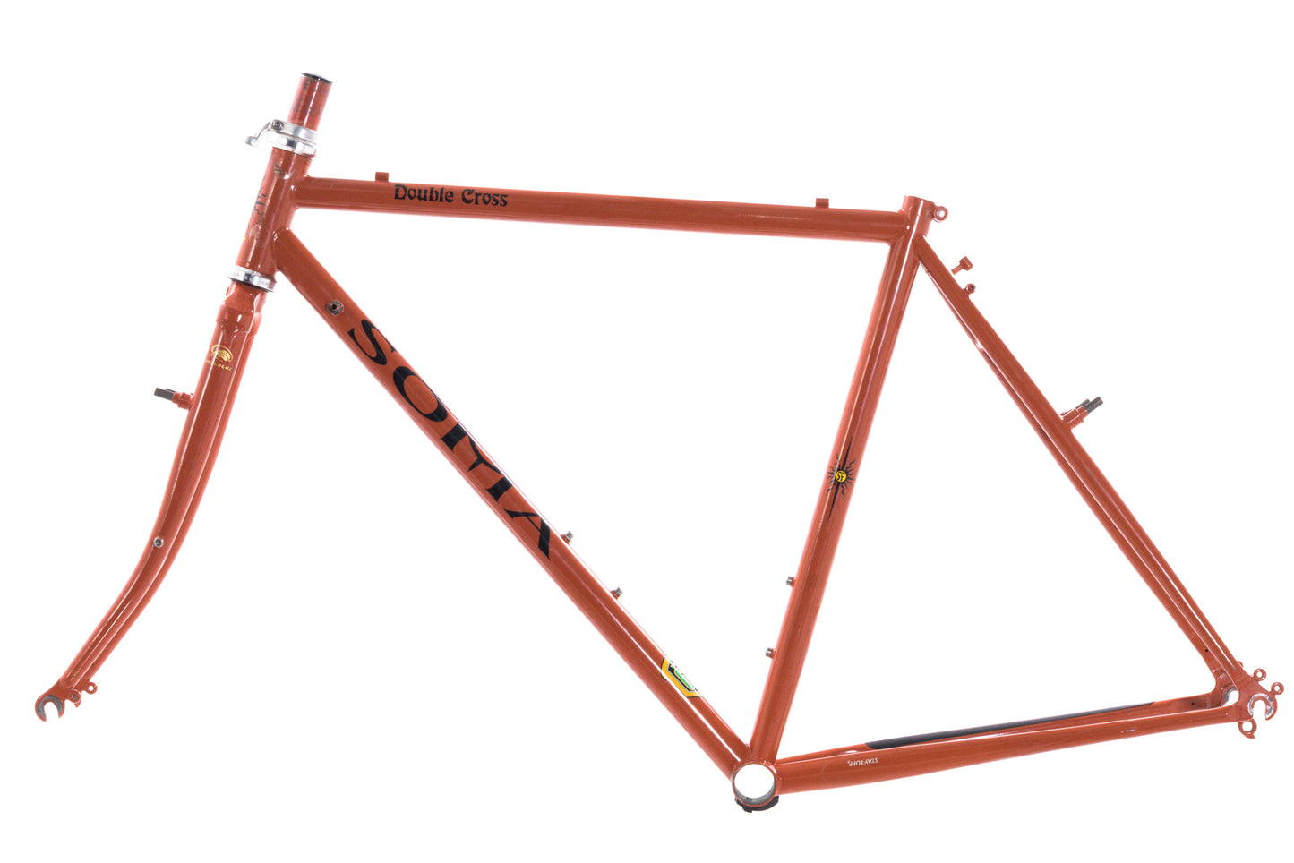 USED Soma Double Cross 52cm Canti Frameset Reynolds 631 Steel Cyclocross Gravel Rim Brake Orange