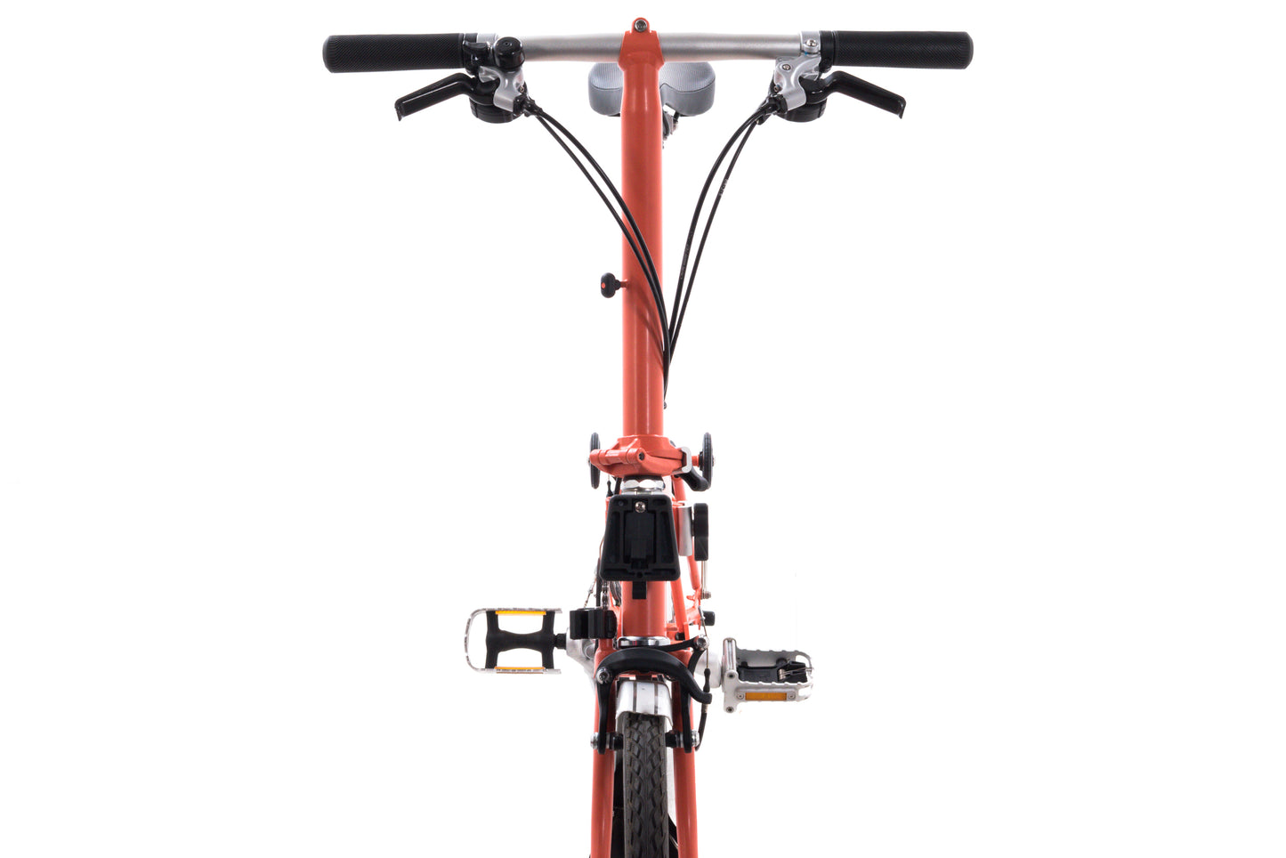 USED 2021 Brompton C Line 6 speed Folding Bicycle Orange