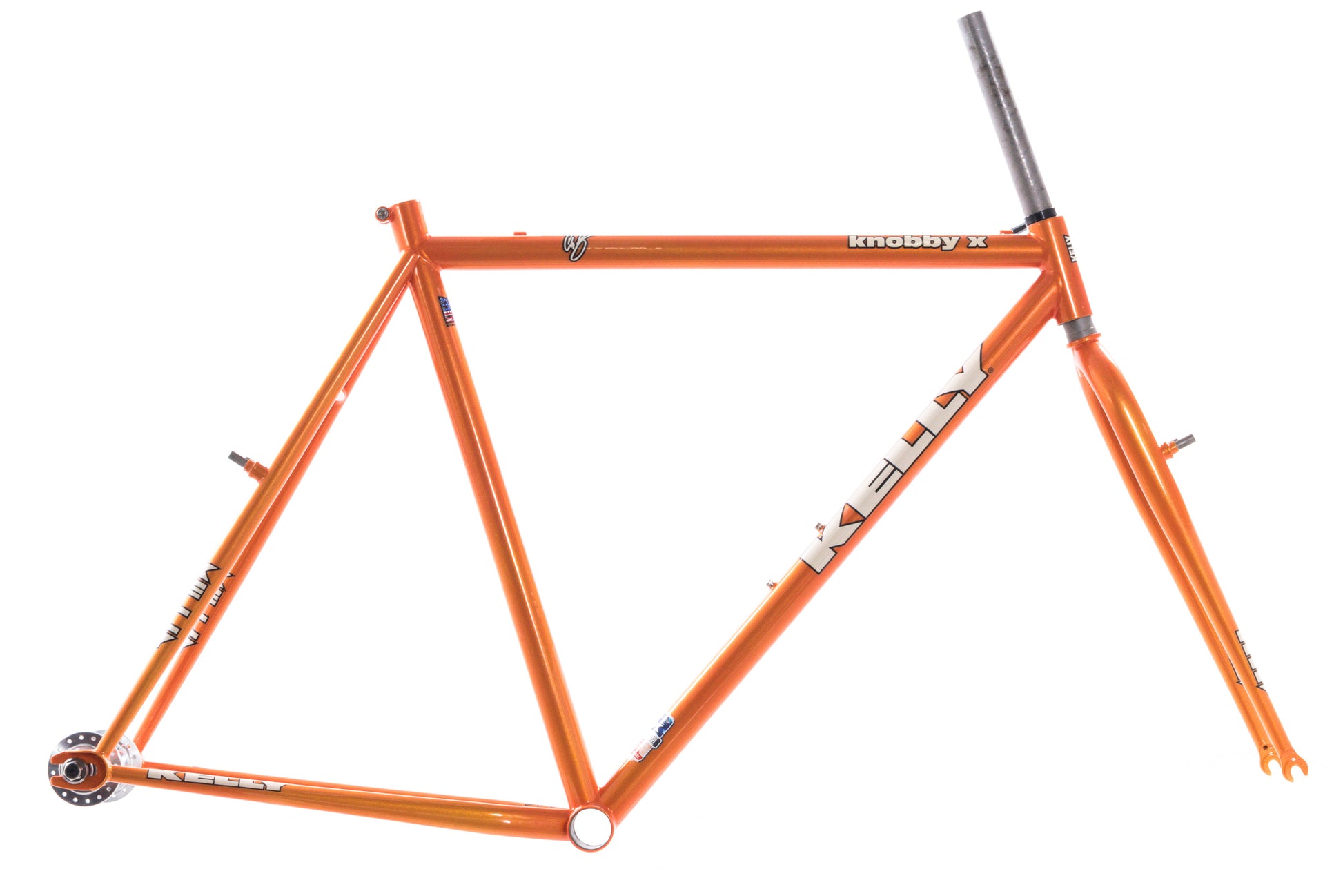 NEW (old stock) Kelly Knobby X 55cm Canti Single Speed Cyclocross Gravel Frame True Temper OX Platinum Steel Orange Made in USA