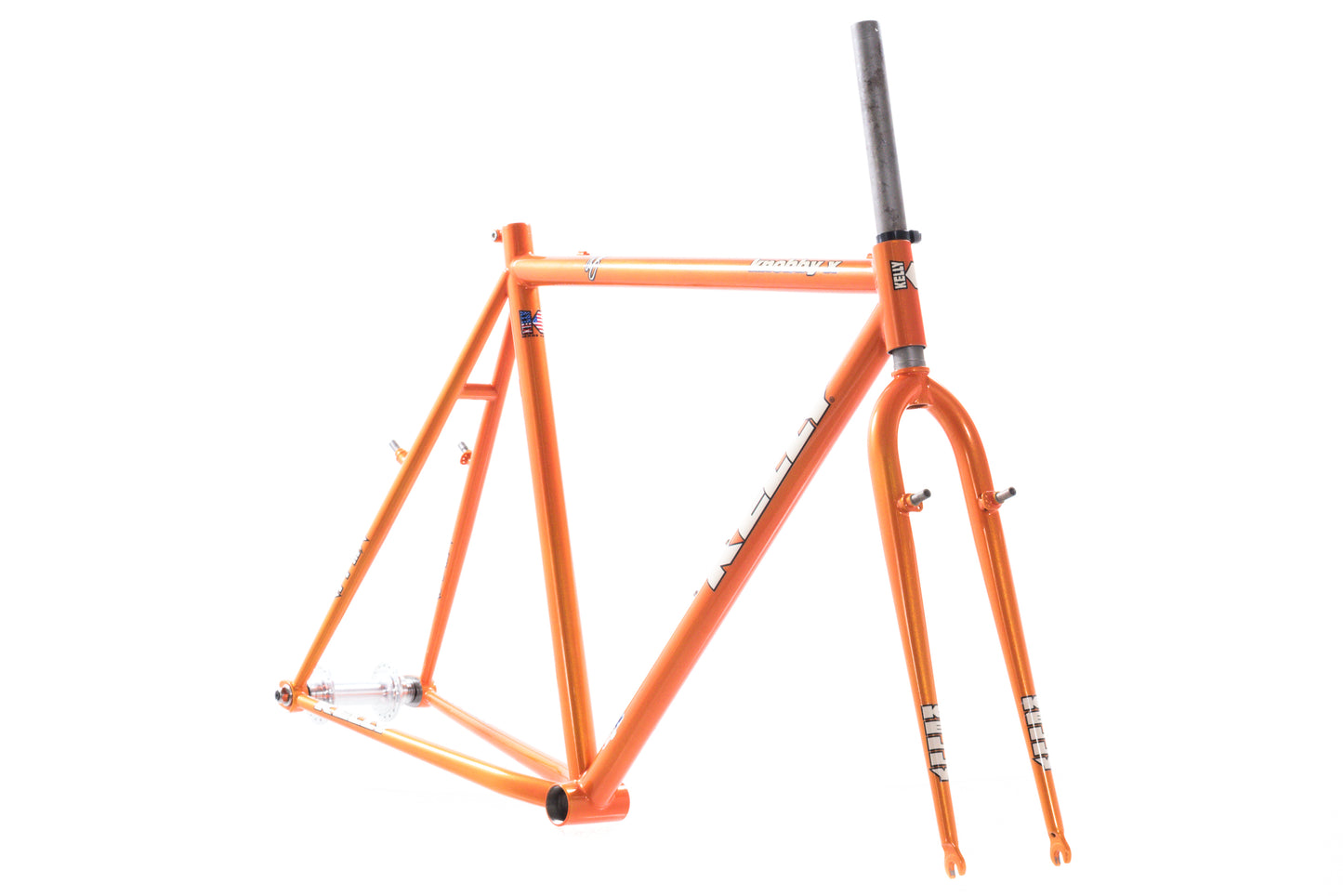 NEW (old stock) Kelly Knobby X 55cm Canti Single Speed Cyclocross Gravel Frame True Temper OX Platinum Steel Orange Made in USA