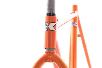 NEW (old stock) Kelly Knobby X 55cm Canti Single Speed Cyclocross Gravel Frame True Temper OX Platinum Steel Orange Made in USA