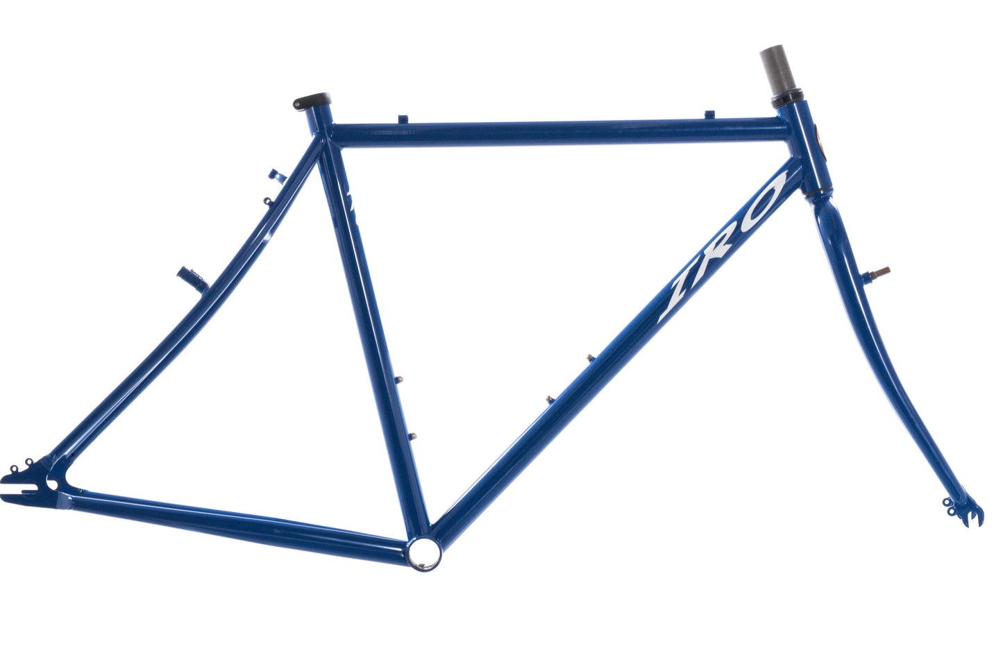 NEW (old stock) IRO Steel Single Speed 52cm Fixed Gear Cyclocross Frame Rim Canti/V-Brake Blue