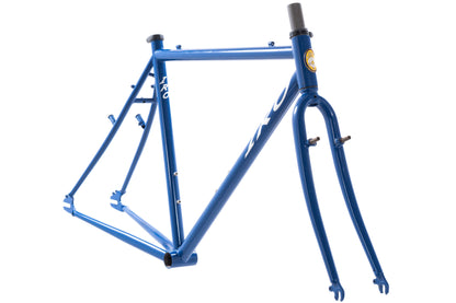 NEW (old stock) IRO Steel Single Speed 52cm Fixed Gear Cyclocross Frame Rim Canti/V-Brake Blue
