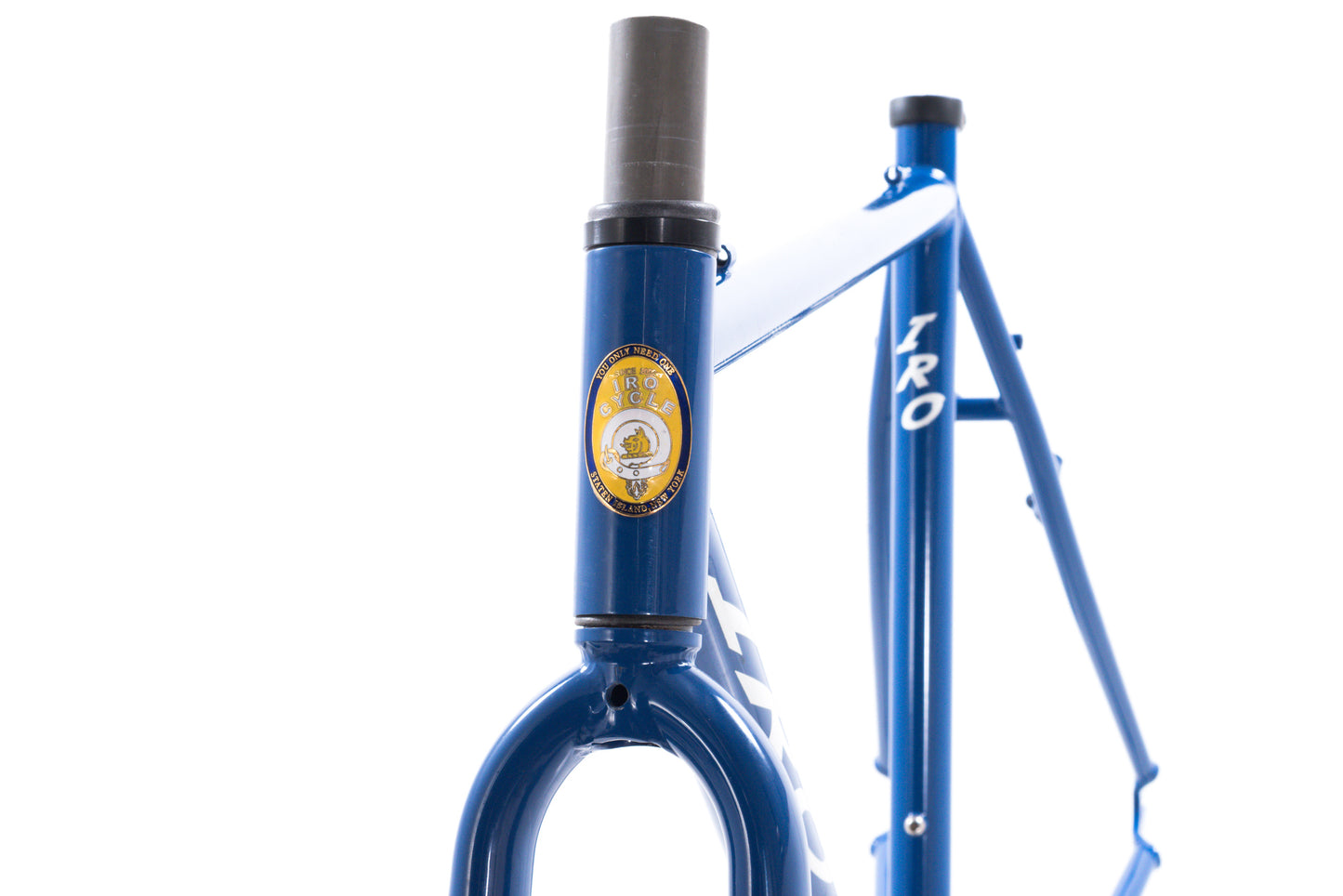 NEW (old stock) IRO Steel Single Speed 52cm Fixed Gear Cyclocross Frame Rim Canti/V-Brake Blue