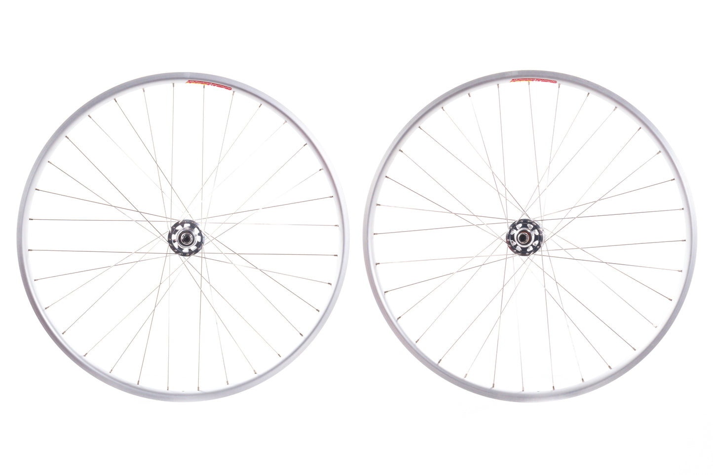 USED Velocity Deep-V Aero 700c Wheelset Origin 8 Fixed Gear Track Hubs Silver