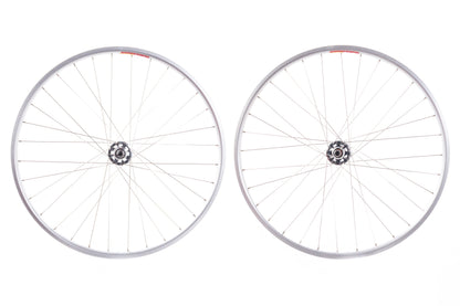 USED Velocity Deep-V Aero 700c Wheelset Origin 8 Fixed Gear Track Hubs Silver