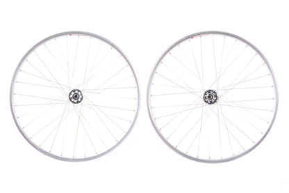 USED Velocity Deep-V Aero 700c Wheelset Origin 8 Fixed Gear Track Hubs Silver