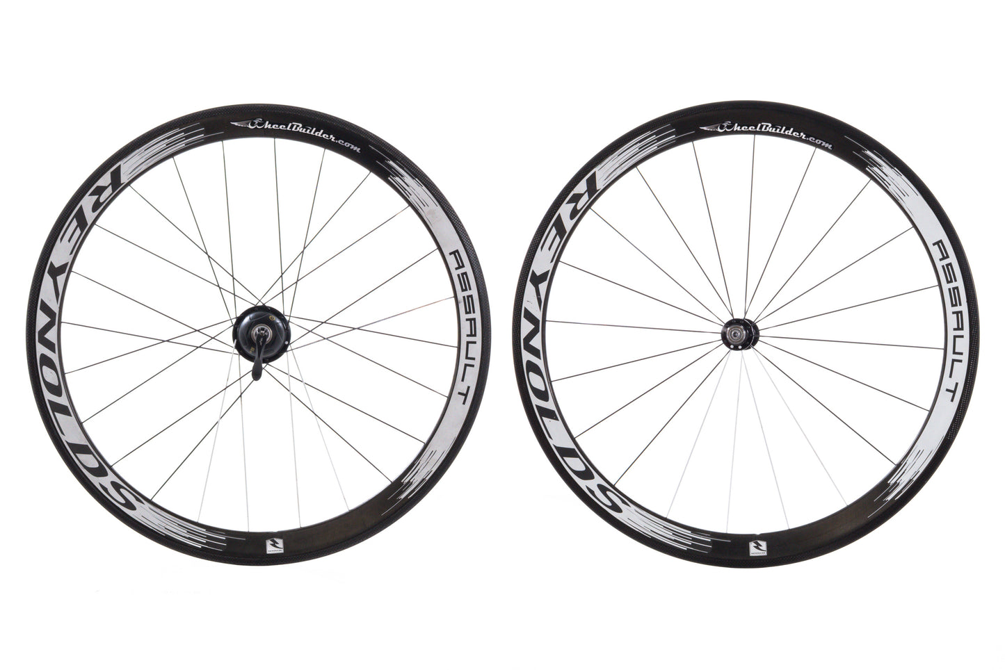 USED Reynolds Assault Carbon 700c Road Wheelset w/ Powertap Hub Rim Brake