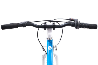 USED Woom 5 Original Kids Bike 24" 8 Speed Blue/White