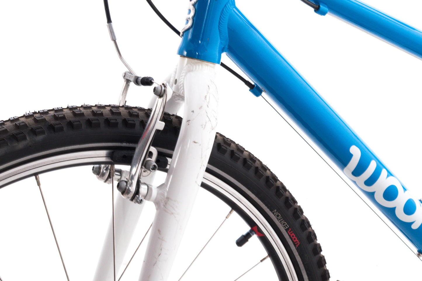 USED Woom 5 Original Kids Bike 24" 8 Speed Blue/White