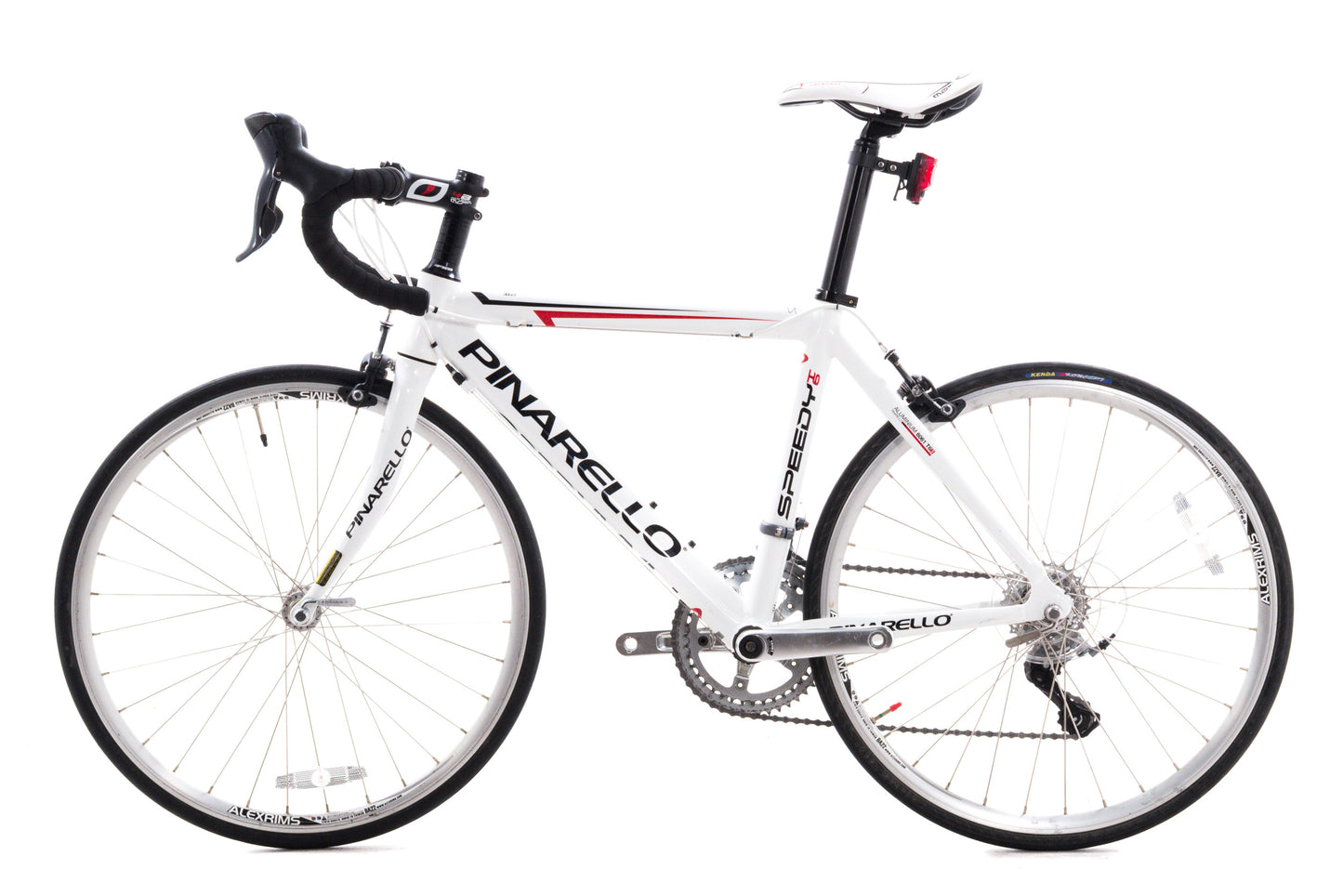 USED Pinarello Speedy 38cm T6 Alloy Junior Road Bike 24" Wheels Shimano Claris 2x8 Speed White