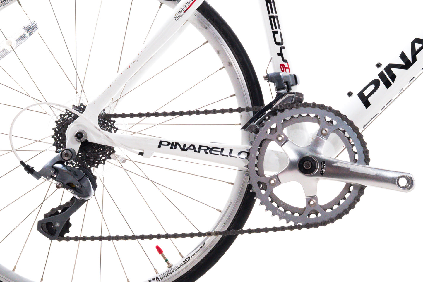 USED Pinarello Speedy 38cm T6 Alloy Junior Road Bike 24" Wheels Shimano Claris 2x8 Speed White