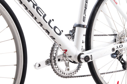 USED Pinarello Speedy 38cm T6 Alloy Junior Road Bike 24" Wheels Shimano Claris 2x8 Speed White