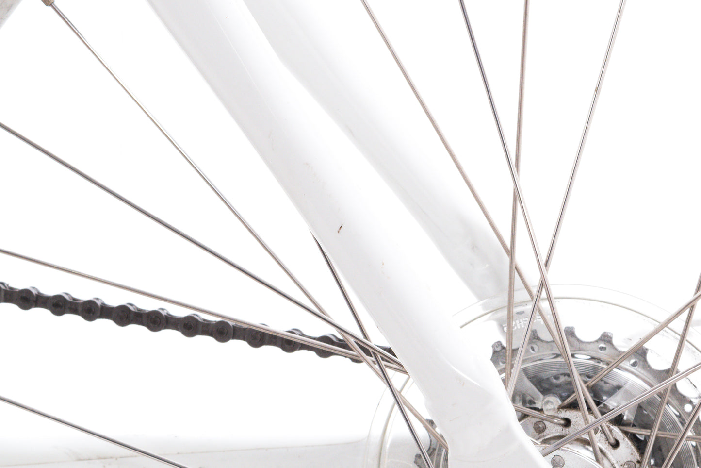 USED Pinarello Speedy 38cm T6 Alloy Junior Road Bike 24" Wheels Shimano Claris 2x8 Speed White