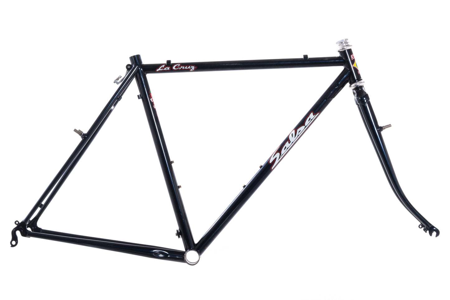 NEW Old Stock Salsa La Cruz 52cm Dark Blue Steel Cyclocross Gravel All-Road Frameset made in USA Ritchey Dropouts Chris King GripNut