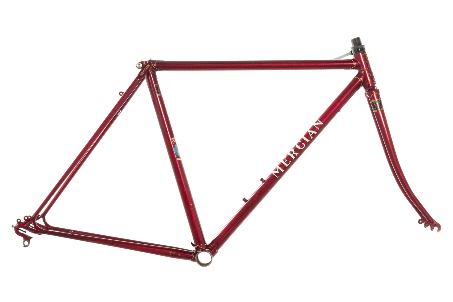 USED Vintage Mercian Derby 52cm Lugged Steel Road Frame/Fork Burgundy Reynolds 531