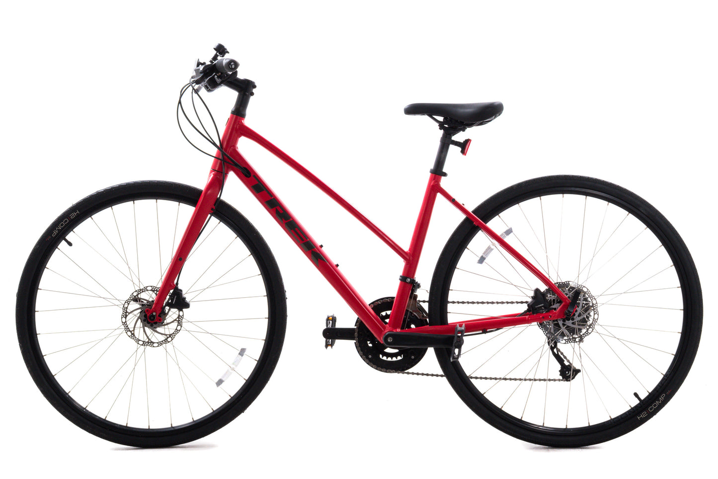 USED Trek FX2 Step-Thru Medium 3x9 Speed Hybrid/Fitness Bike Red