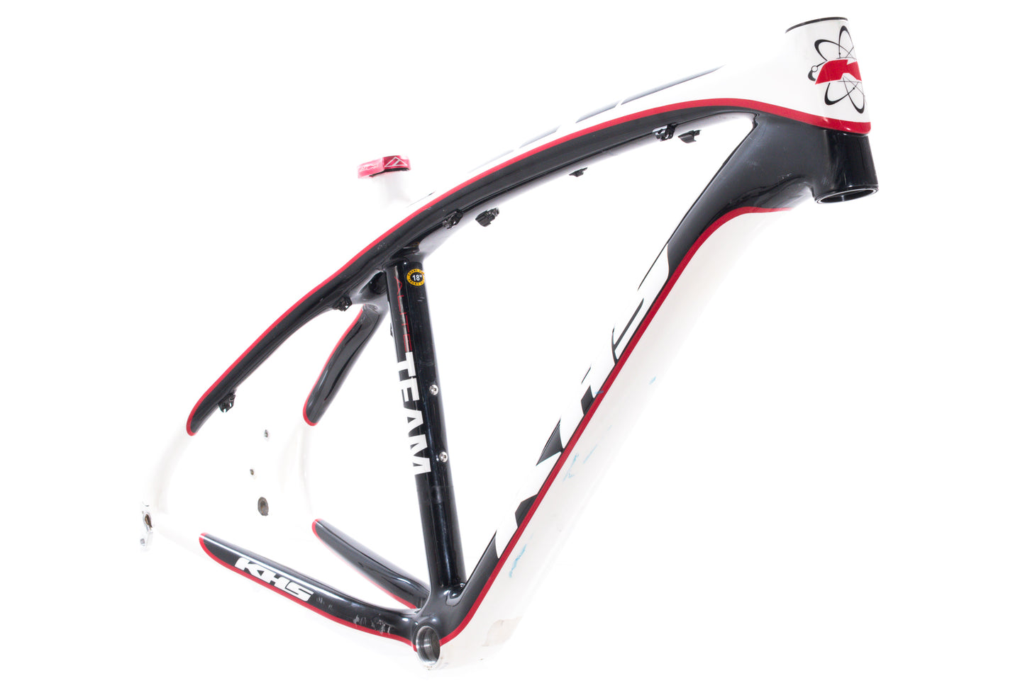 USED KHS Alite Team Medium Carbon Hardtail Mountain Bike Frame 26" wheel Black/White/Red