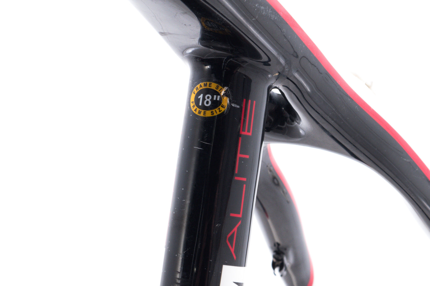 USED KHS Alite Team Medium Carbon Hardtail Mountain Bike Frame 26" wheel Black/White/Red