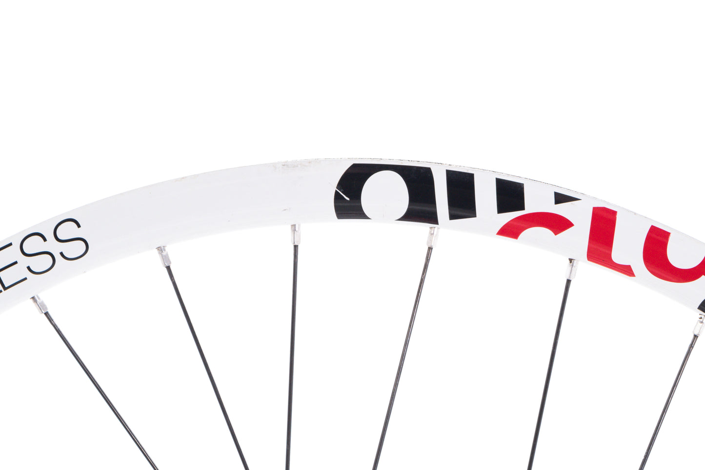 USED American Classic 26" Tubeless Mountain Bike 6-Bolt Disc Wheelset QR White/Red