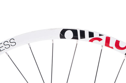 USED American Classic 26" Tubeless Mountain Bike 6-Bolt Disc Wheelset QR White/Red