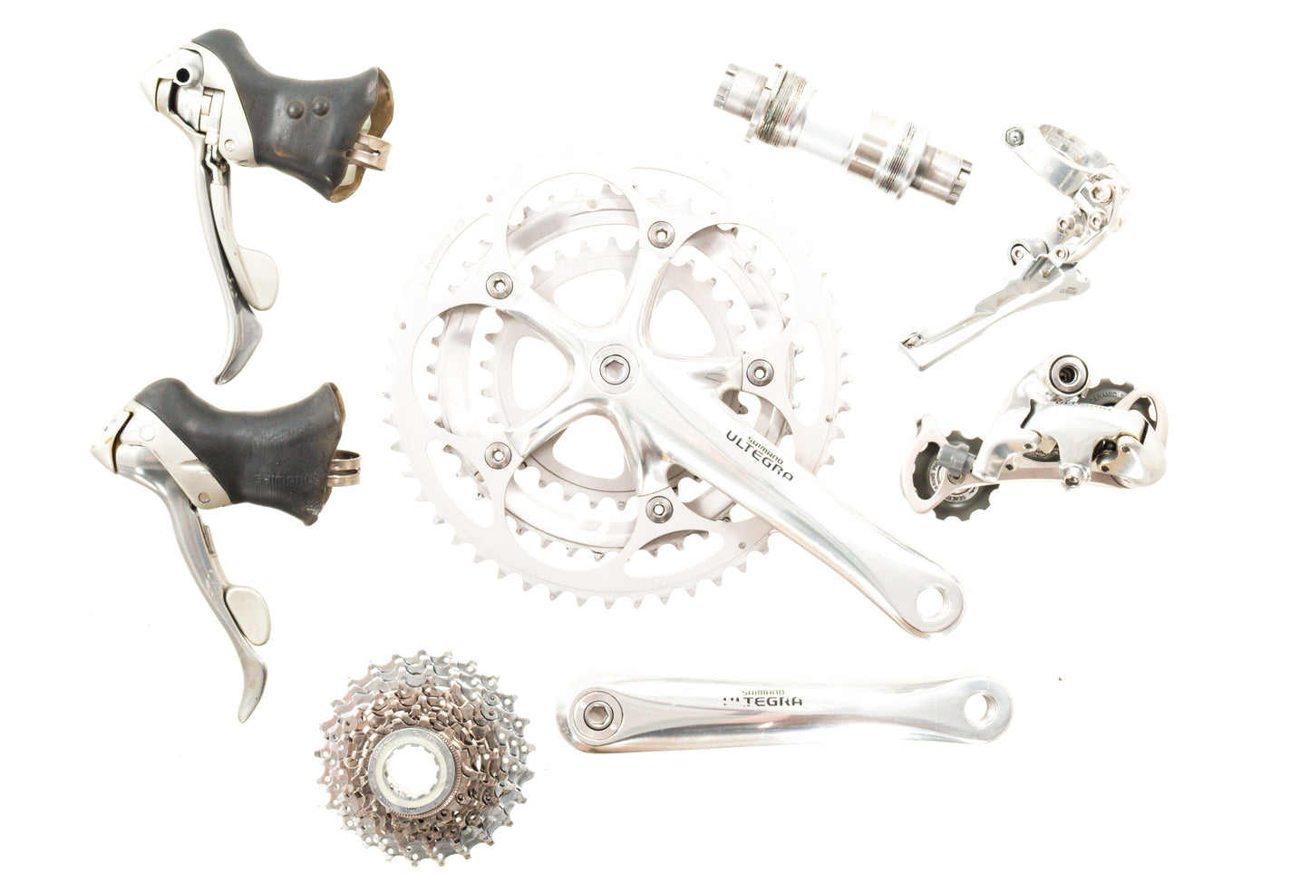 USED Shimano Ultegra 6500/6503 3x9 speed Triple Groupset 172.5mm Crank, Shifters, Derailleurs, Cassette Silver