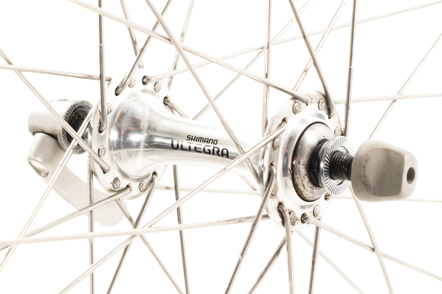 USED Mavic 700C Clincher Road Wheelset w/ Shimano 6500 Hubs Silver