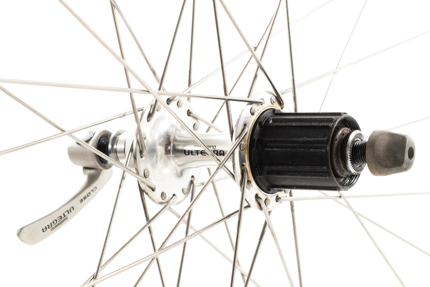 USED Mavic 700C Clincher Road Wheelset w/ Shimano 6500 Hubs Silver