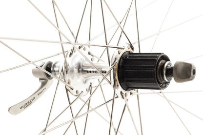USED Mavic 700C Clincher Road Wheelset w/ Shimano 6500 Hubs Silver