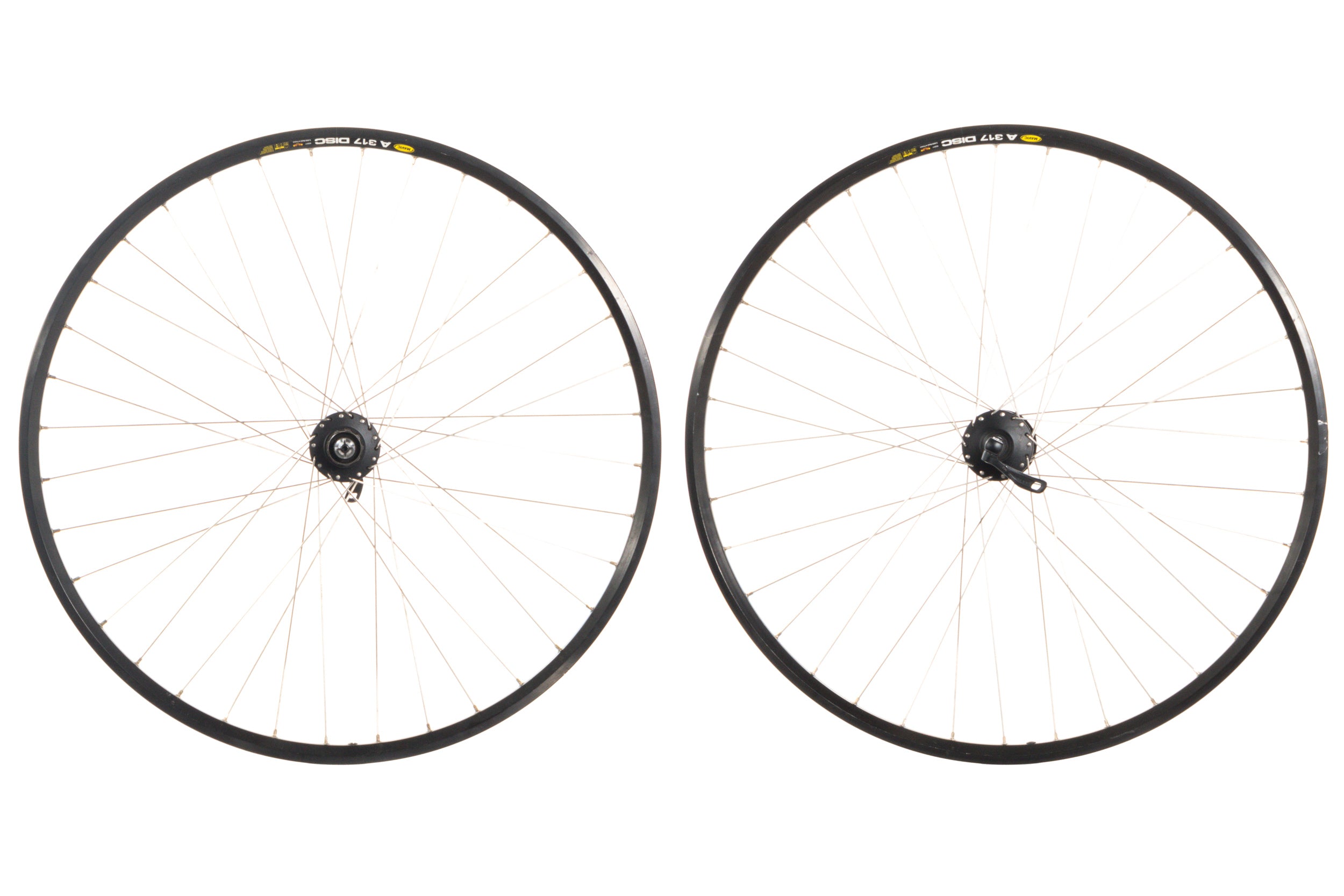 USED Mavic A317 Disc 700C QR Wheelset Shimano Deore M525 Hubs