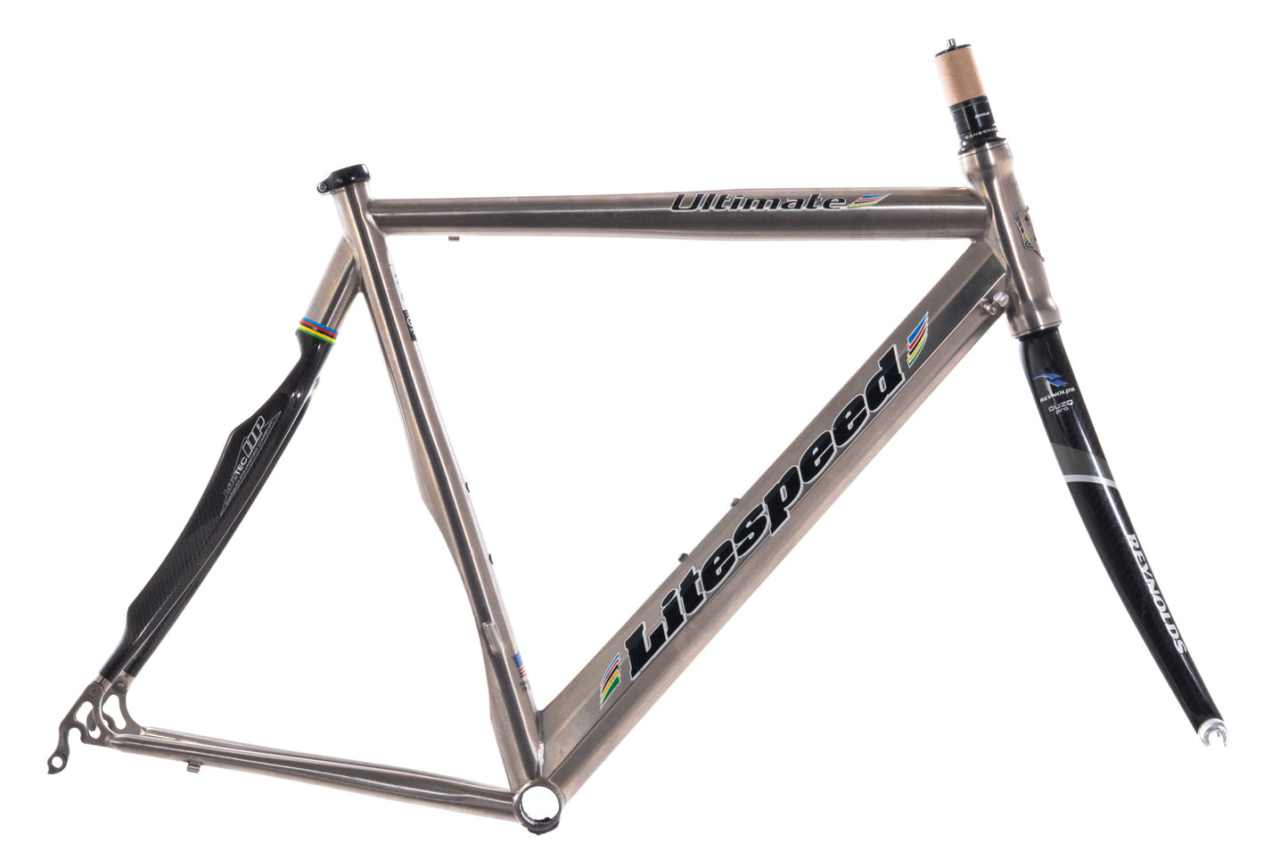 USED 2005 Litespeed Ultimate 55cm Titanium/Carbon Road Bike Frame Rim Brake Quick Release