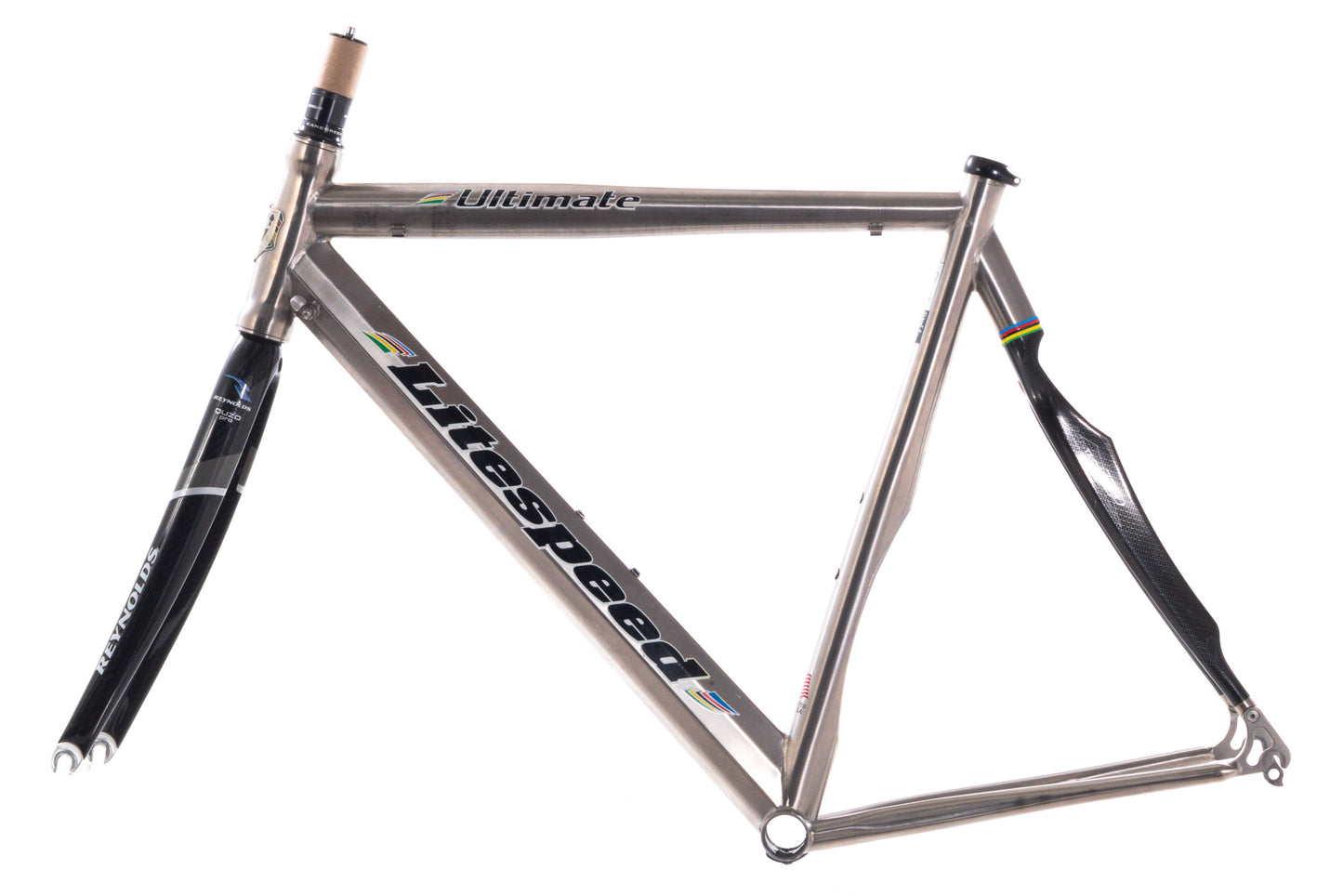 USED 2005 Litespeed Ultimate 55cm Titanium/Carbon Road Bike Frame Rim Brake Quick Release