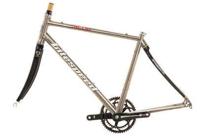 USED Litespeed Siena Titanium/Carbon Large Road Bike Frameset Rim Brake with Campagnolo Carbon 2x11 Crankset