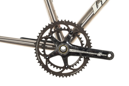 USED Litespeed Siena Titanium/Carbon Large Road Bike Frameset Rim Brake with Campagnolo Carbon 2x11 Crankset