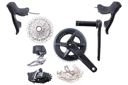 USED SRAM Rival eTap AXS D1 2x12 speed Road Groupset w/ Force Brakes 172.5mm 46/33T Crank 10-36T Cassette w/ Batteries + Charger