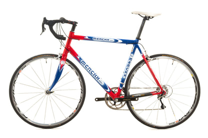 USED 2005 Eddy Merckx 59cm Team SC Scandium Road Bike Campagnolo Record 2x10 speed Red/White/Blue