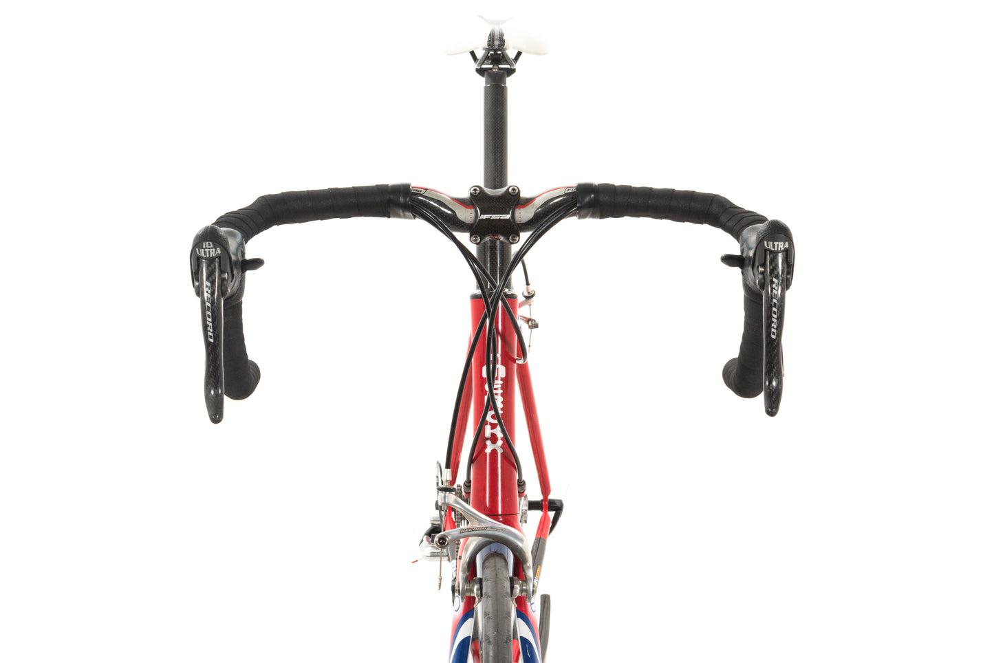 USED 2005 Eddy Merckx 59cm Team SC Scandium Road Bike Campagnolo Record 2x10 speed Red/White/Blue