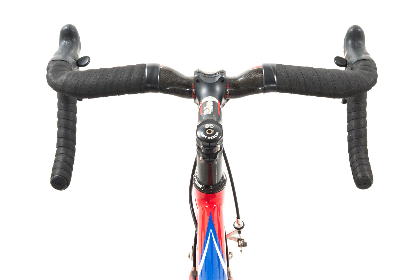 USED 2005 Eddy Merckx 59cm Team SC Scandium Road Bike Campagnolo Record 2x10 speed Red/White/Blue