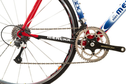 USED 2005 Eddy Merckx 59cm Team SC Scandium Road Bike Campagnolo Record 2x10 speed Red/White/Blue