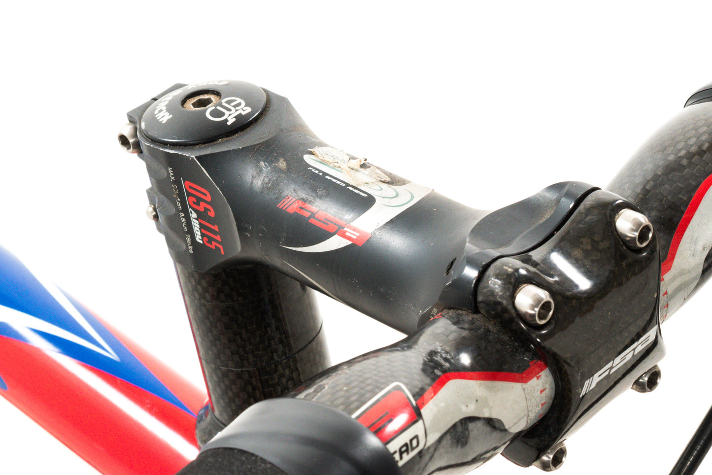 USED 2005 Eddy Merckx 59cm Team SC Scandium Road Bike Campagnolo Record 2x10 speed Red/White/Blue