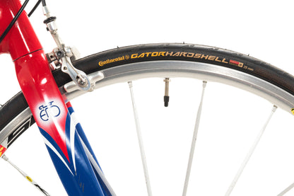 USED 2005 Eddy Merckx 59cm Team SC Scandium Road Bike Campagnolo Record 2x10 speed Red/White/Blue