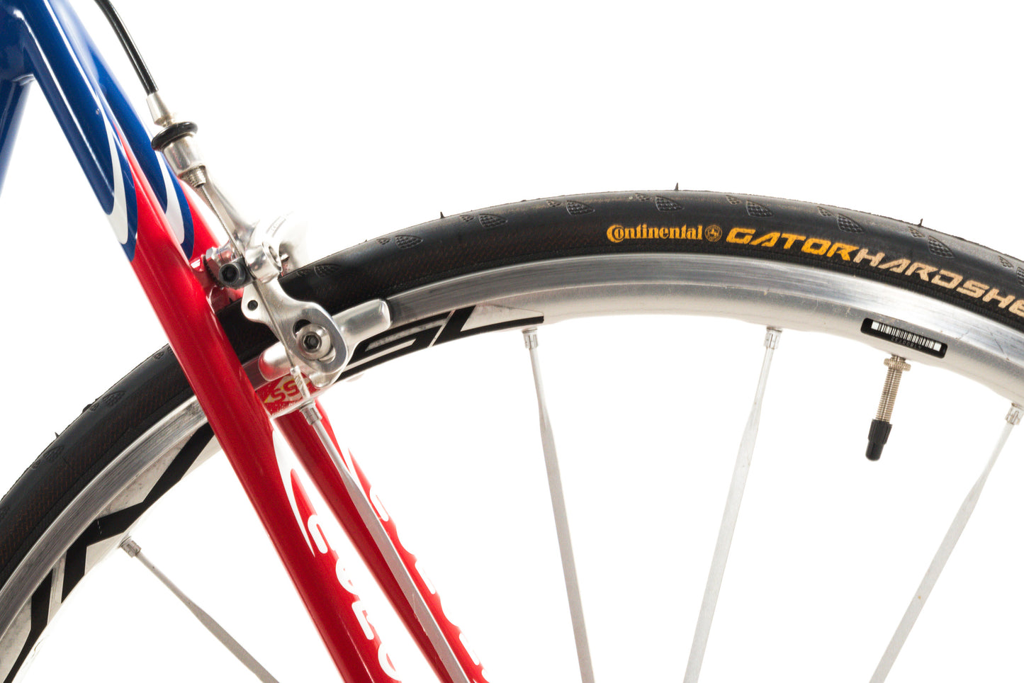 USED 2005 Eddy Merckx 59cm Team SC Scandium Road Bike Campagnolo Record 2x10 speed Red/White/Blue