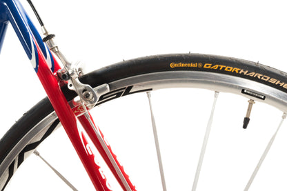 USED 2005 Eddy Merckx 59cm Team SC Scandium Road Bike Campagnolo Record 2x10 speed Red/White/Blue