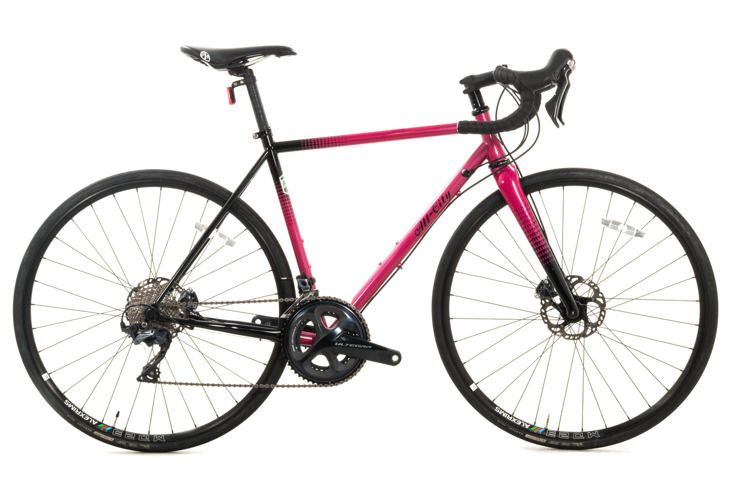 USED All-City Zig Zag Ultegra Sour Cherry Seltzer Steel Road Bike 49cm 2x11 speed Carbon Fork