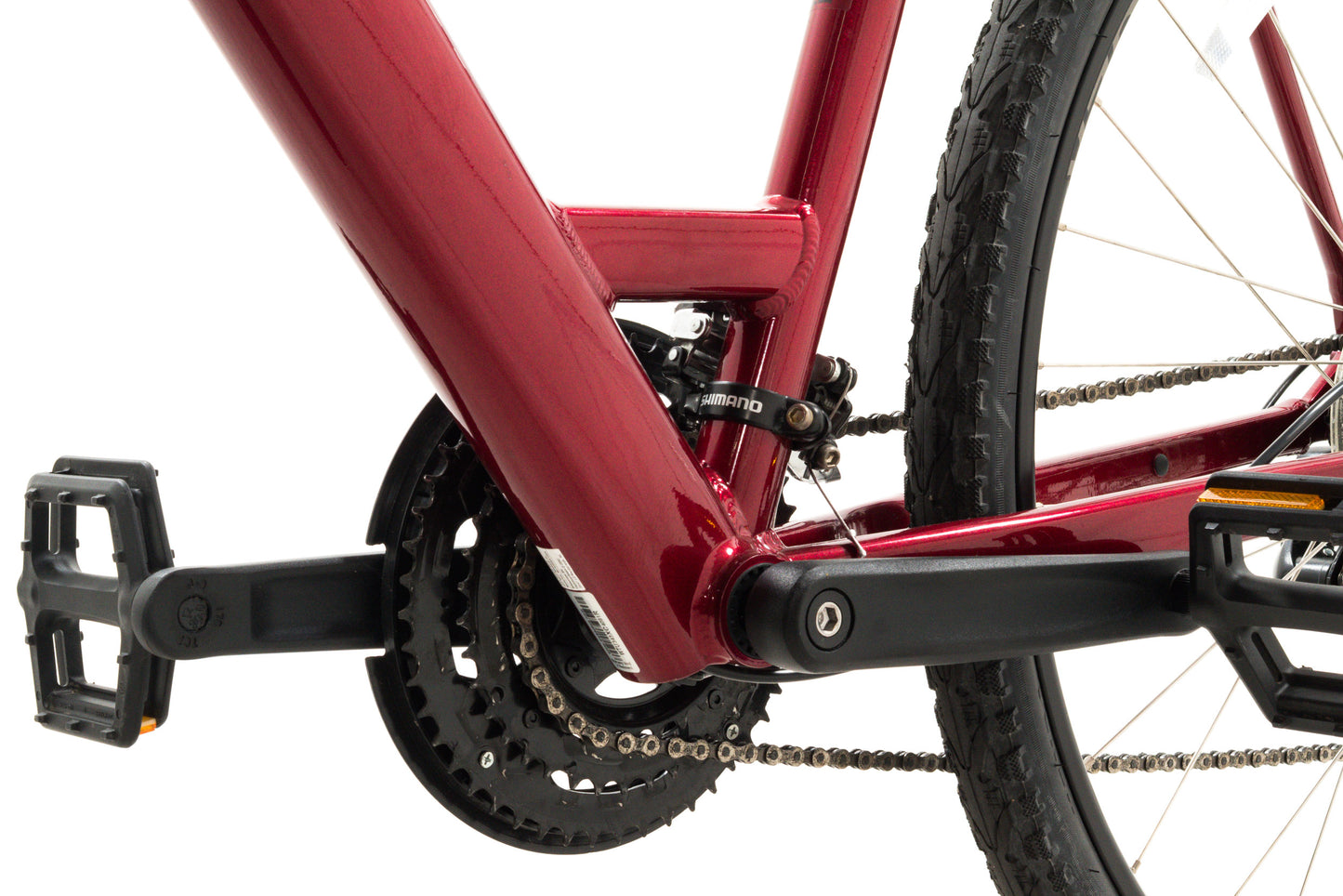 USED 2021 Trek Verve 2 Disc Step Thru X-Large Hybrid Bike Shimano 3x8 Red