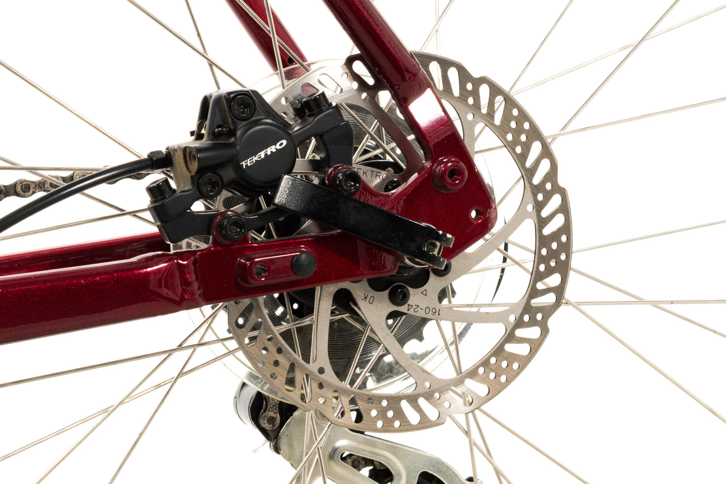 USED 2021 Trek Verve 2 Disc Step Thru X-Large Hybrid Bike Shimano 3x8 Red